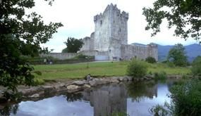 Official tourism photograph of Ross Castle in County Kerry