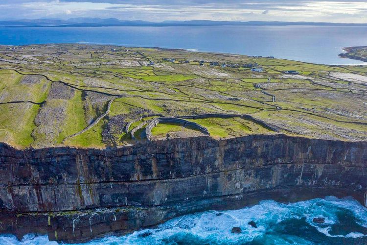 Official tourism photograph of Dún Aonghasa in County Galway