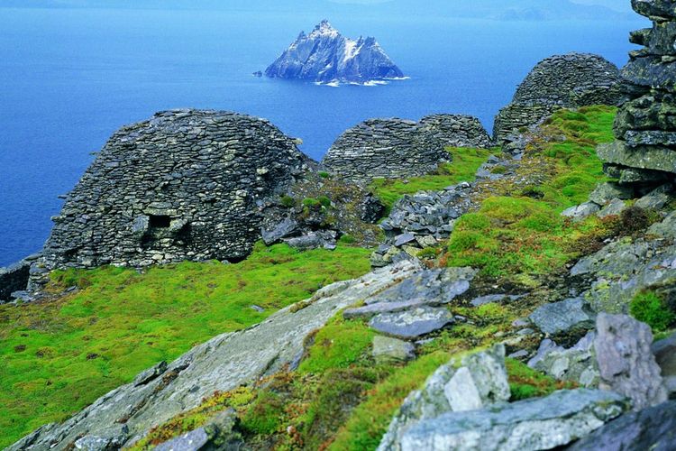 Official tourism photograph of Skellig Micheal in County Kerry