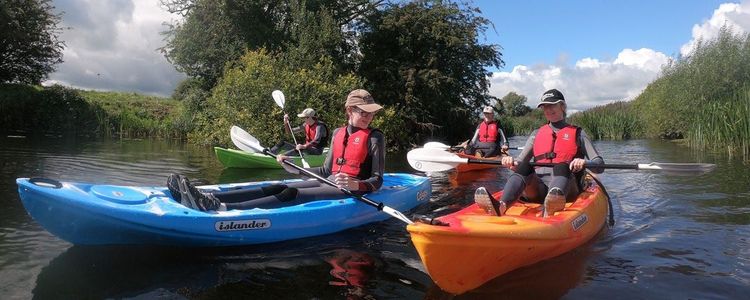 Family kayaking with Mid Ireland Adventure in County Offaly